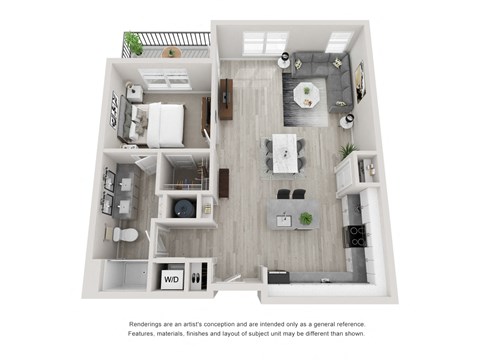 959 SF 1 Bedroom A5
